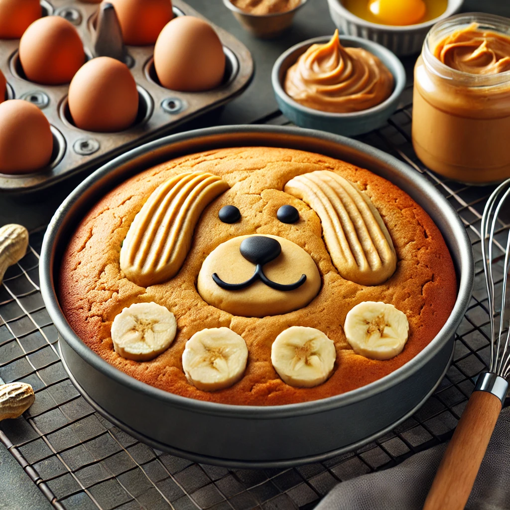 Peanut Butter & Banana Dog Cake Recipe