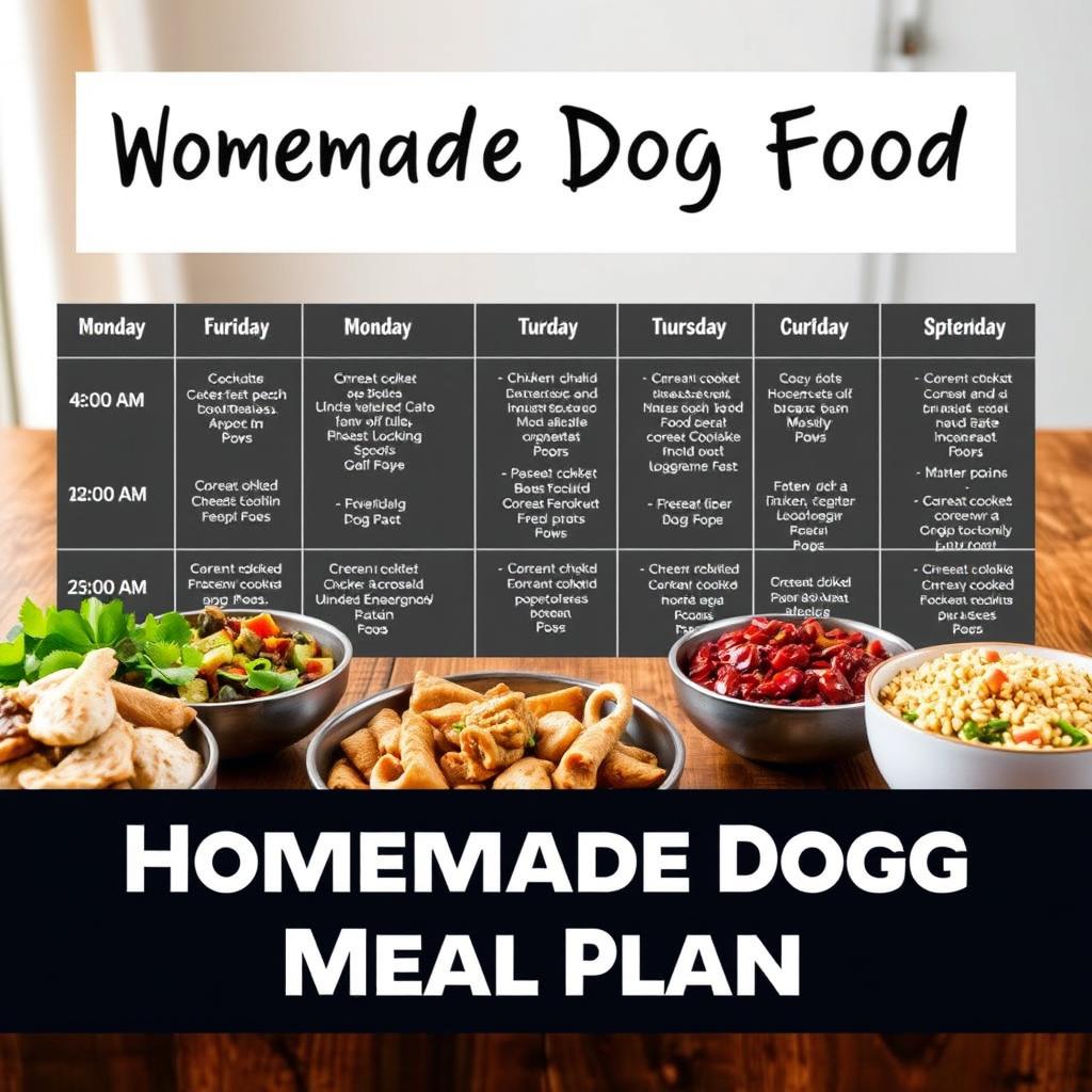 weekly dog food meal plan