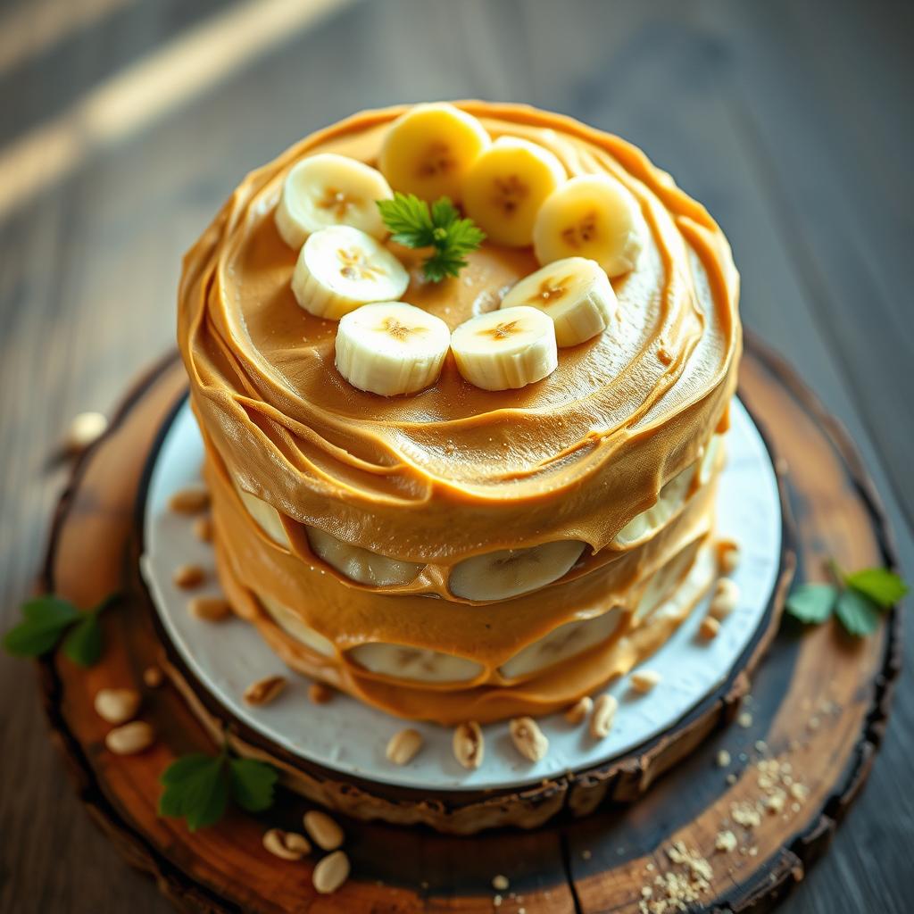 peanut butter banana dog cake