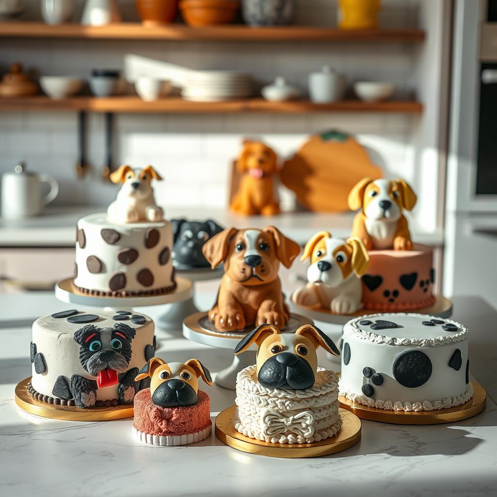 selecting dog cakes