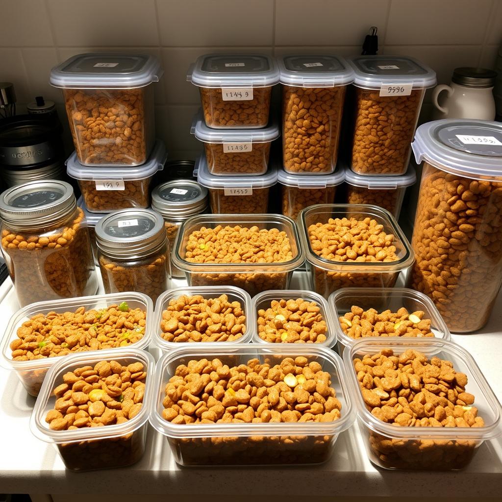 storing DIY dog food