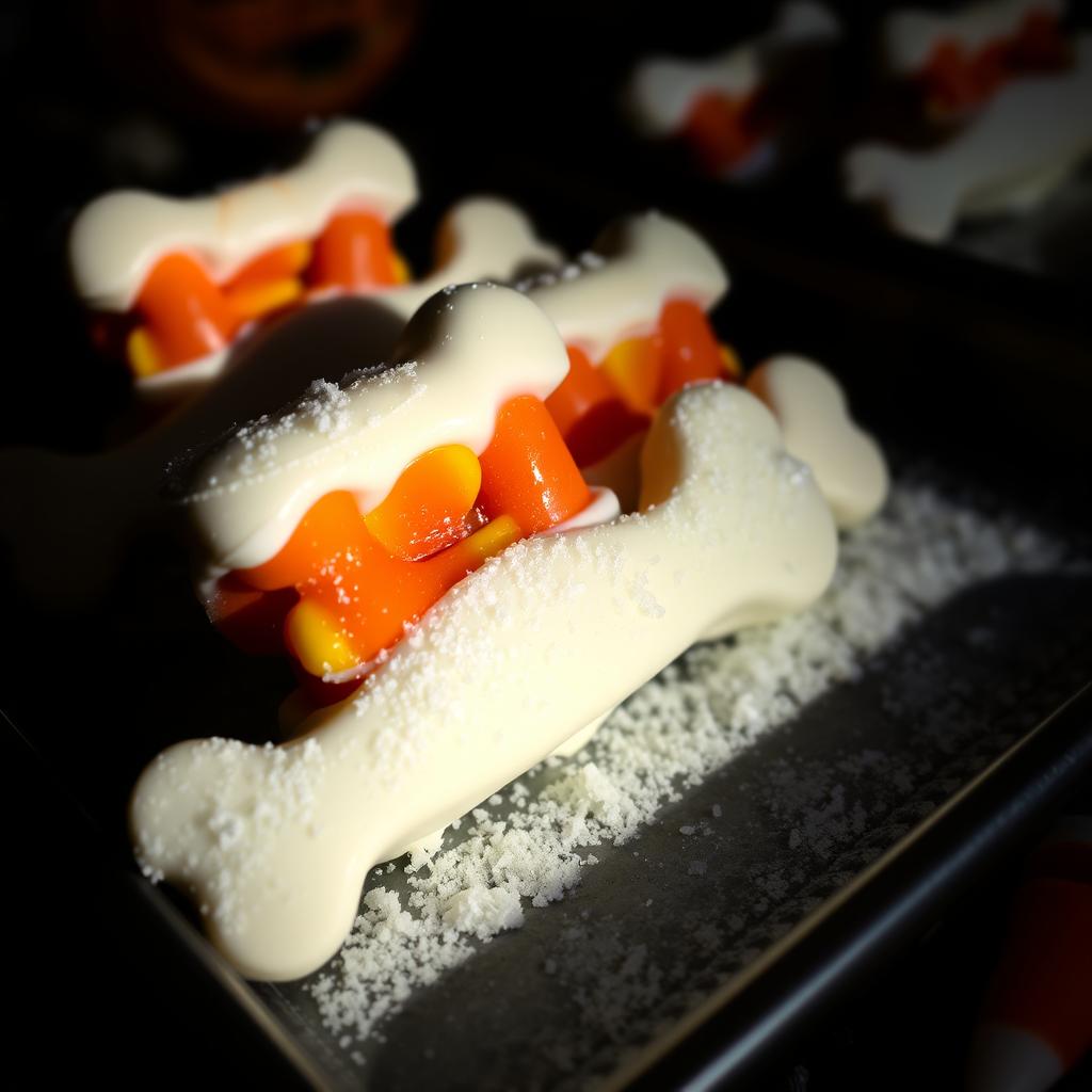Frozen Candy Corn Bones: No-Bake Layers