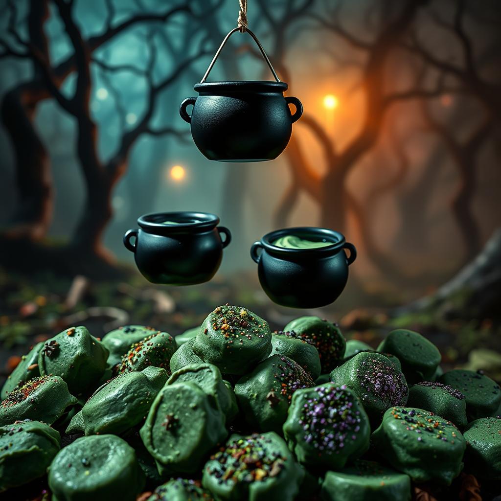 Witchy Green Smoothie Dog Treats