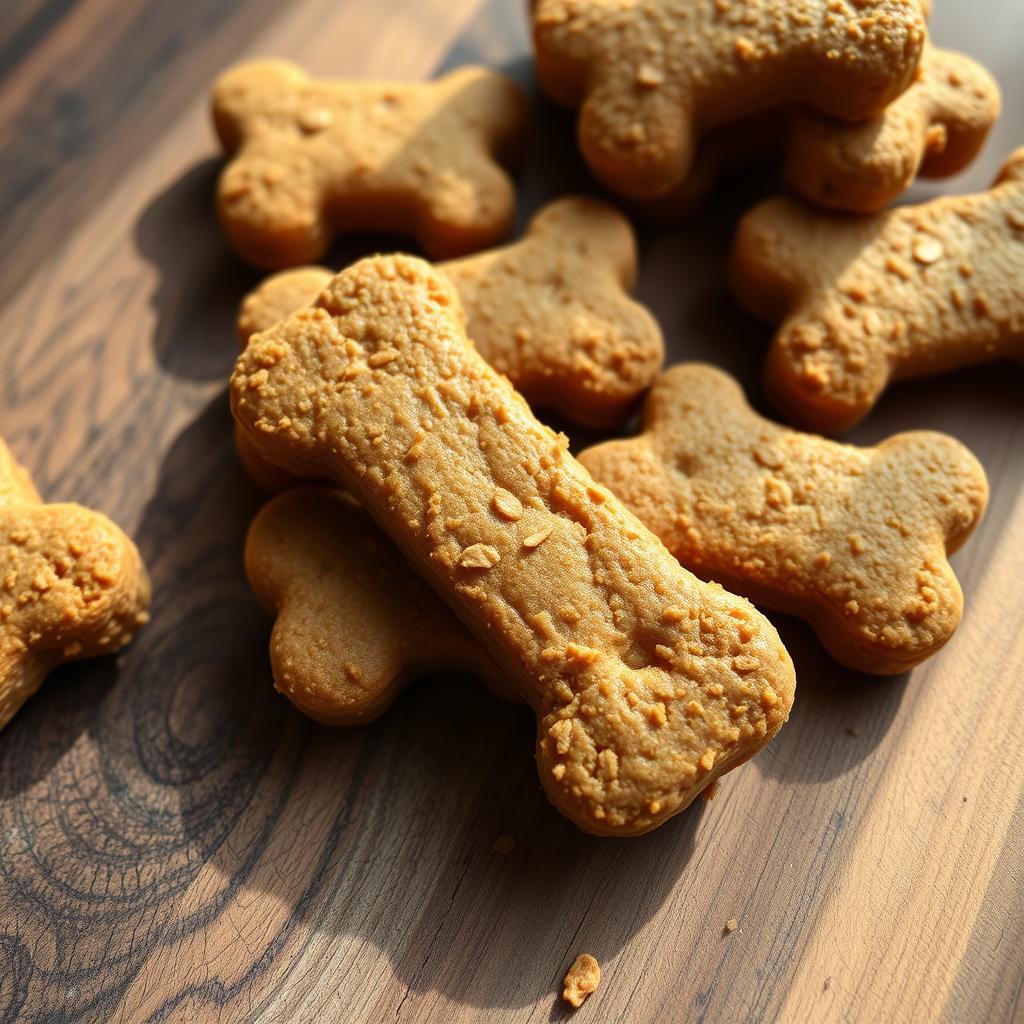 baked peanut butter pumpkin dog biscuits