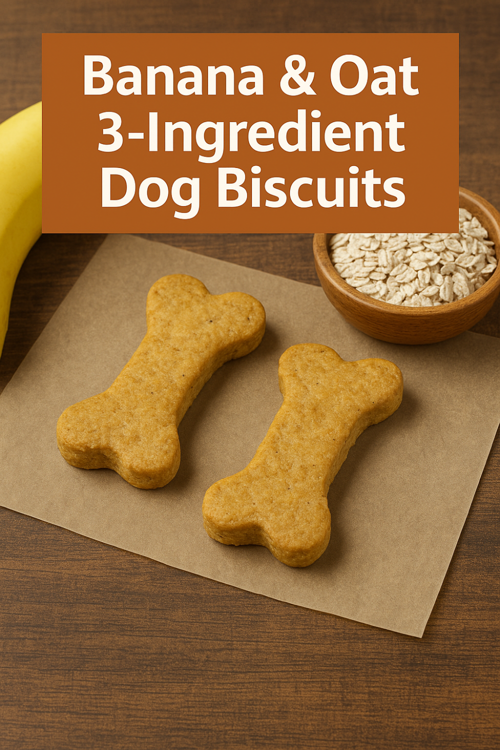 Banana & Oat 3-Ingredient Dog Biscuits