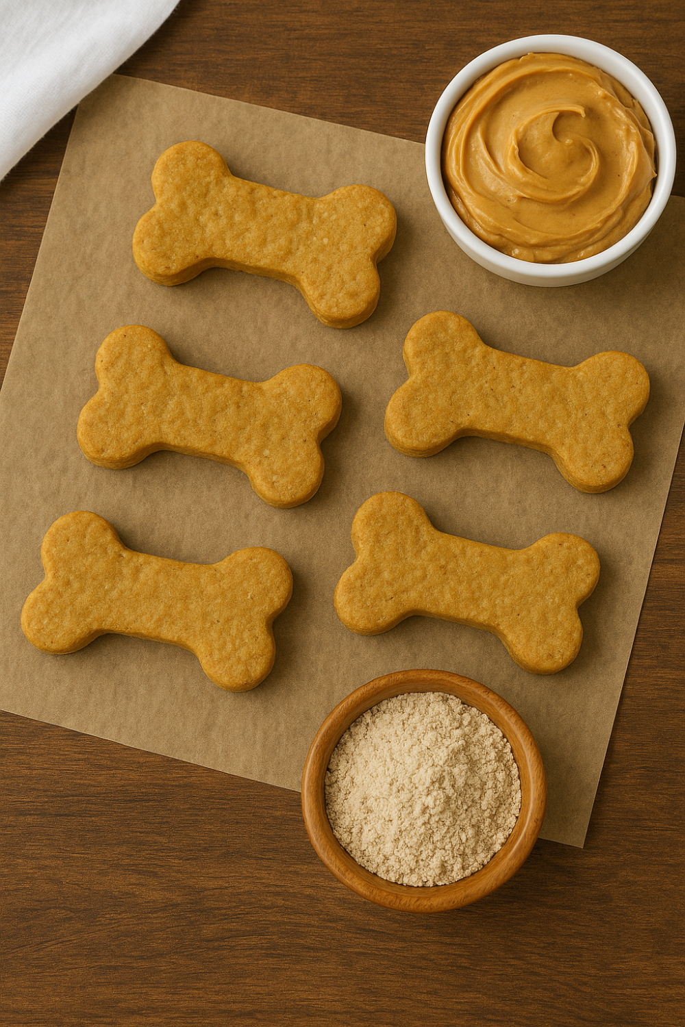 Peanut Butter & Pumpkin 3-Ingredient Dog Biscuits