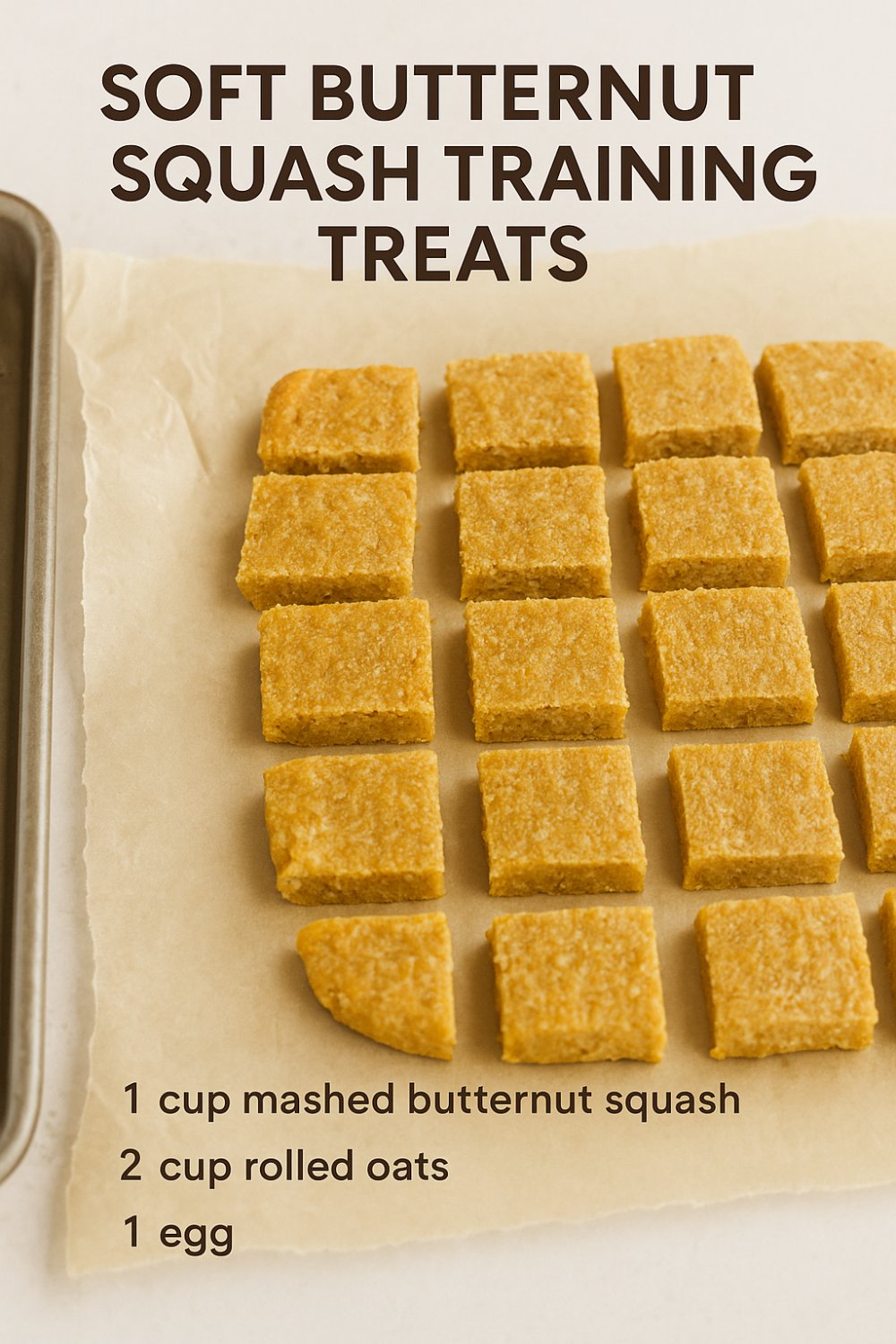 Soft Butternut Squash Training Treats (3 Ingredients)